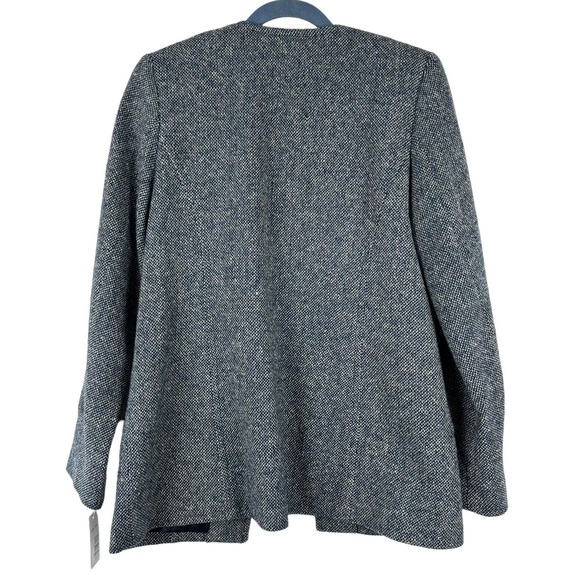 Pendleton Sz S NWT Women's Gray Blue Open Front Long Sleeve Wool Blazer - Picture 8 of 15